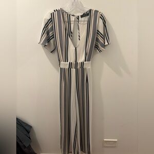 Crystal Sky Business Casual Jumpsuit with V-Neck